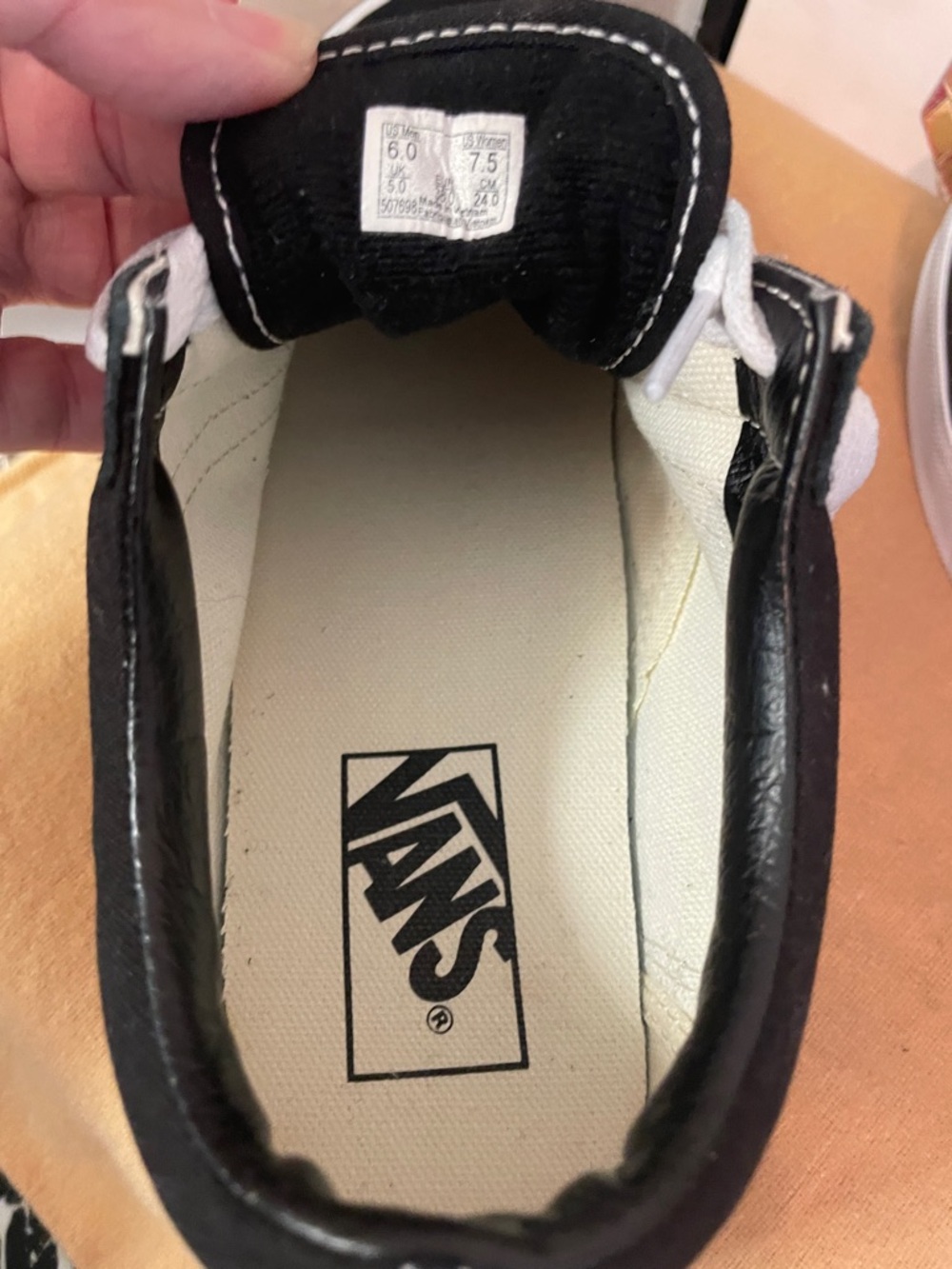 Vans Black & White Low-Top Skate Sneakers - Picture 5 of 12